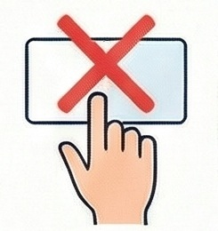 粘着面に触れない