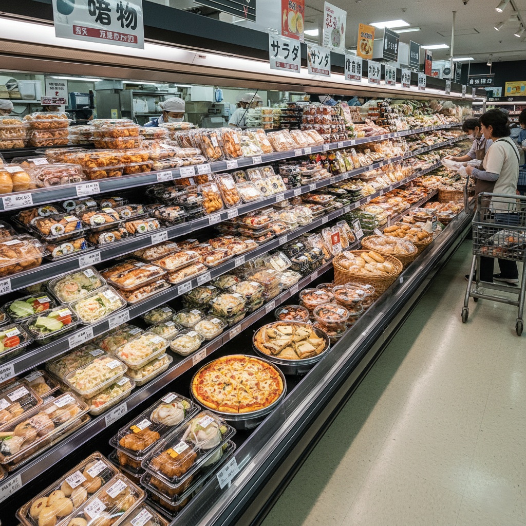 惣菜ワンポイントラベルデザイン